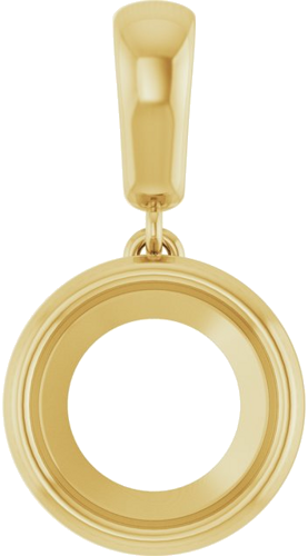 Pakabukas „Bezel-Set Charm“ 14k yellow gold Round 8.8mm (1)