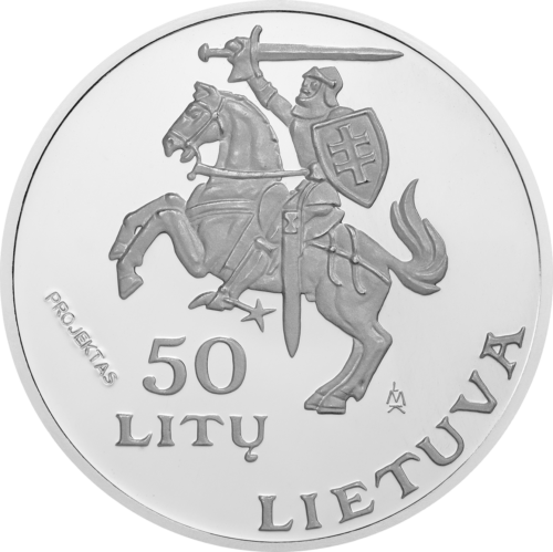 1994 Lillehameris Projekts Lietuva 50 lati sudraba monēta (3)