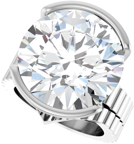 Sužadėtuvių Žiedas „Half-Bezel Solitaire“ 925 Sidabro Round 16mm (10)
