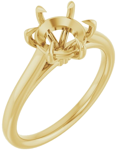 Sužadėtuvių Žiedas „Claw-Pong“ 14k yellow gold Round 8mm (1)