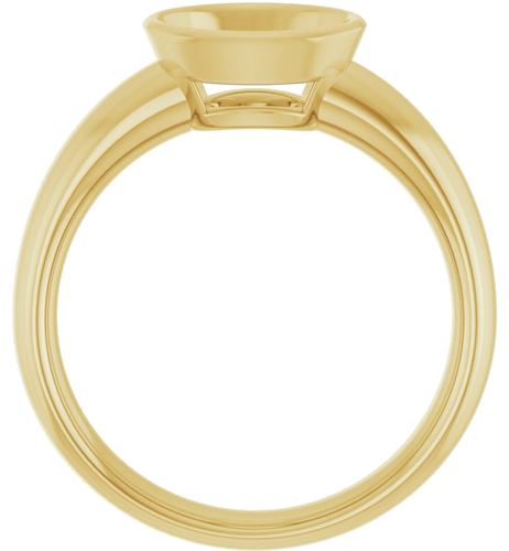 14K Yellow 8.2 mm Round Engagement Ring Mounting (2)