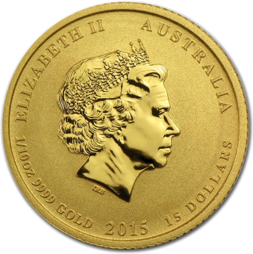 2015 Ožkos metai Australija 1/10 oz auksinė moneta (2)