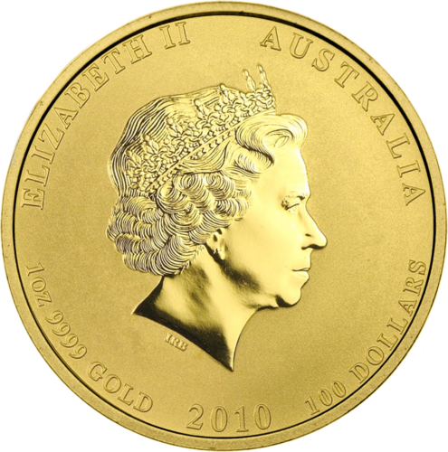 1 oz Tigro metai 2010 (Lunar II) Australija auksinė moneta (2)