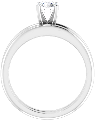 14K White  5.2 mm Round Solitaire Engagement Ring Mounting (7)
