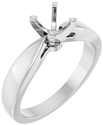 Sužadėtuvių Žiedas „Solitaire“ 585 Baltojo Aukso Round 5.8mm (1)