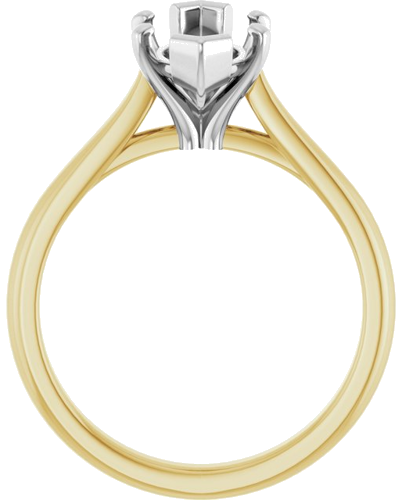 Sužadėtuvių Žiedas 14k yellow/white gold Marquise 13mm x 6.5mm (2)