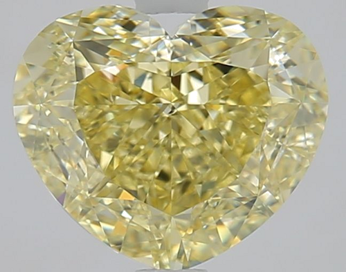 3.01 carat Fancy Yellow-VS2 Natūralus Heart Deimantas (1)