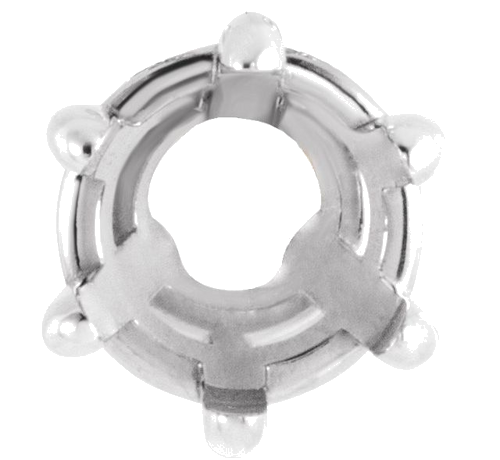 Pakabukas „Solitaire“ 585 Baltojo Aukso Round 4mm (1)