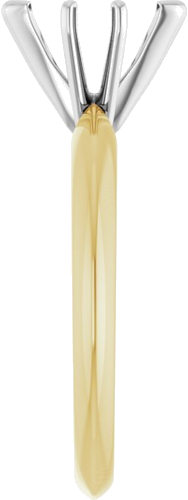 14K Yellow   White 6-Prong 8.6x4 mm Marquise V-End Solitaire Ring Mounting (4)