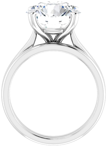 Platinum 11 mm Round Engagement Ring Mounting (7)