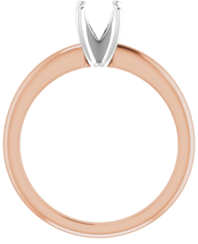 Sužadėtuvių Žiedas „Solitaire“ 585 Baltojo Ir Rožinis Aukso Oval 7mm x 5mm (2)