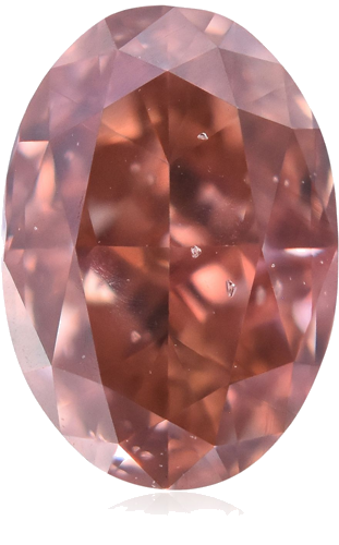 0.5 carat Fancy Deep Orangey Pink-SI2 Natūralus Oval Deimantas (1)