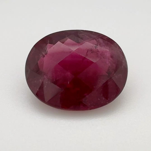 9.08 carat RED CHECKERBOARD cut Oval Tourmaline (1)