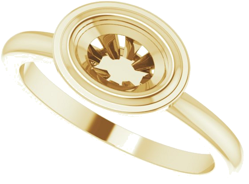 14K Yellow 7x5 mm Oval Solitaire Engagement Ring (5)