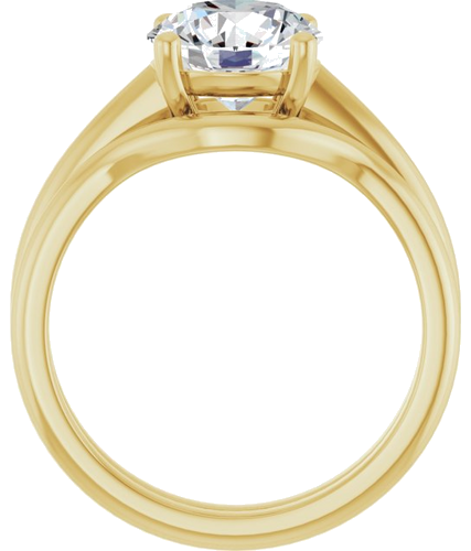 Sužadėtuvių Žiedas „Solitaire“ 18k yellow gold Round 8.2mm (7)