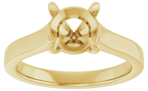 Sužadėtuvių Žiedas „Claw-Prong“ 14k yellow gold Round 7.4mm (3)
