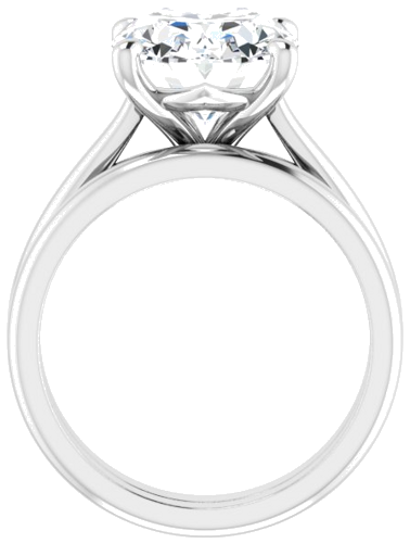 14K White 12x10 mm Oval Solitaire Engagement Ring Mounting (7)