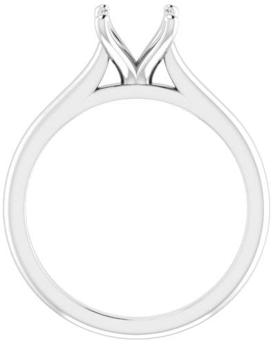 14K White 7 mm Round Solitaire Engagement Ring Mounting (2)