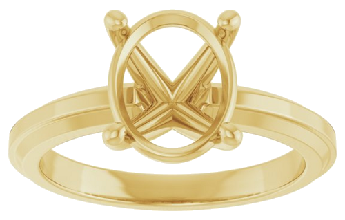 Sužadėtuvių Žiedas „Solitaire“ 14k yellow gold Oval 10mm x 8mm (3)