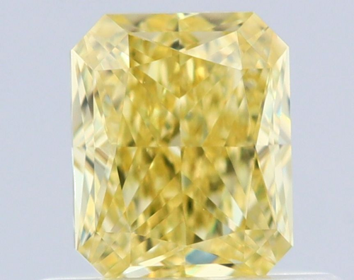 0.6 carat Fancy Intense Yellow-VVS1 Natūralus Radiant Deimantas (1)