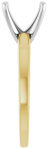 Sužadėtuvių Žiedas „Solitaire“ 585 Baltojo Ir Geltonojo Aukso Oval 10mm x 8mm (4)