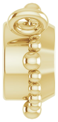 Pakabukas „Beaded Bezel-Set“ 585 Geltonojo Aukso Round 3mm (3)