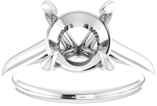 Sužadėtuvių Žiedas „Solitaire“ 585 Baltojo Aukso Round 9mm (3)