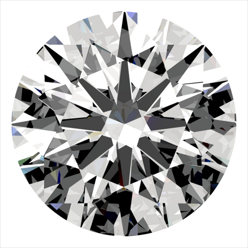 0.5 carat F-VS1 Excellent cut Natūralus Round Deimantas (1)
