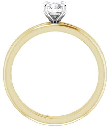 Sužadėtuvių Žiedas „Solitaire“ 585 Baltojo Ir Geltonojo Aukso Round 4.8mm (7)