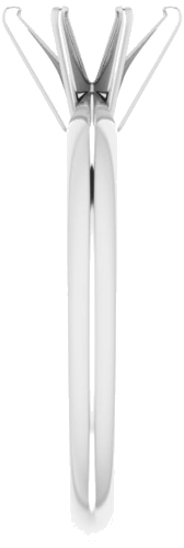 14K White 7x5 mm Oval 6-Prong Solitaire Engagement Ring Mounting (4)