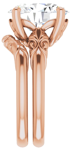 Sužadėtuvių Žiedas „Solitaire“ 14k rose gold Oval 12mm x 10mm (9)