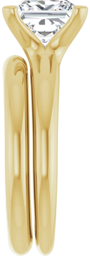 Sužadėtuvių Žiedas „Solitaire“ 14k yellow gold Square 7.5mm (9)