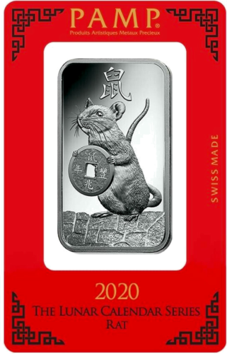 1 oz Серебряный слиток Год Крысы 2020 PAMP (1)