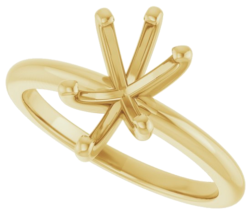 14K Yellow  10x7 mm Pear Solitaire Engagement Ring Mounting (5)