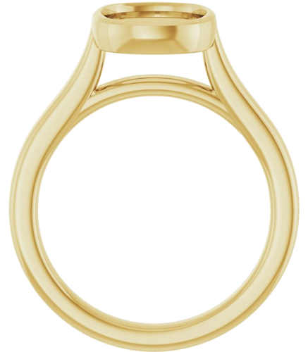 Sužadėtuvių Žiedas „Bezel-Set Solitaire“ 14k yellow gold Elongated Cushion 10mm x 8mm (2)