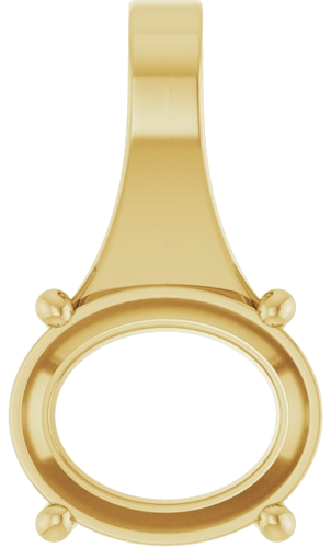 Pakabukas „Solitaire“ 585 Geltonojo Aukso Oval 12mm x 10mm (1)