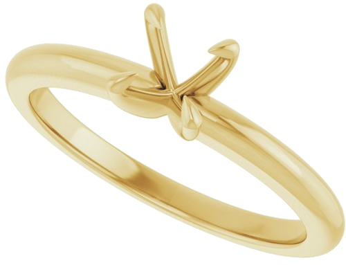 Sužadėtuvių Žiedas „Claw-Prong Solitaire“ 14k yellow gold Round 5.2mm (5)