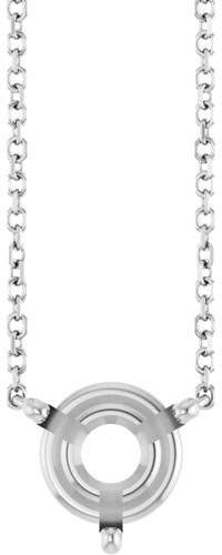 Pakabukas „Solitaire“ 14k white gold Round 8mm (1)