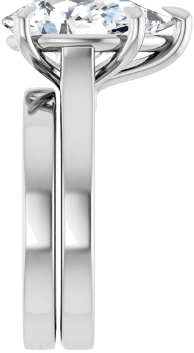 Sužadėtuvių Žiedas „Claw-Prong“ 14k white gold Pear 14mm x 9mm (9)