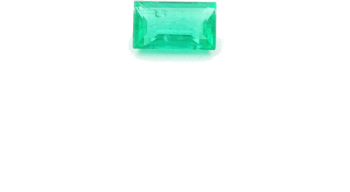 0.39 carat GREEN STEP cut Baguette Smaragdas (1)