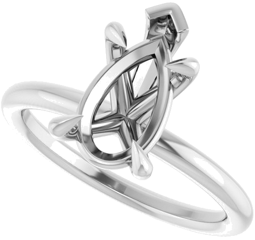 Sužadėtuvių Žiedas „Claw-Prong Solitaire“ 925 Sidabro Pear 11.5mm x 7mm (5)