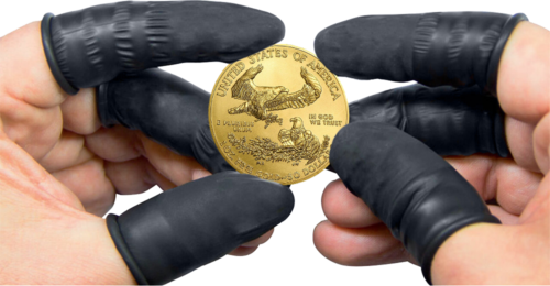 Latex finger cots for coin holding (1)