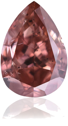 0.46 carat Fancy Deep Orangey Pink-SI2 Natūralus Pear Deimantas (1)