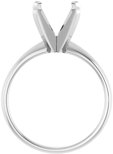 14K White 9.3-9.7 mm Round Solitaire Engagement Ring Mounting (2)