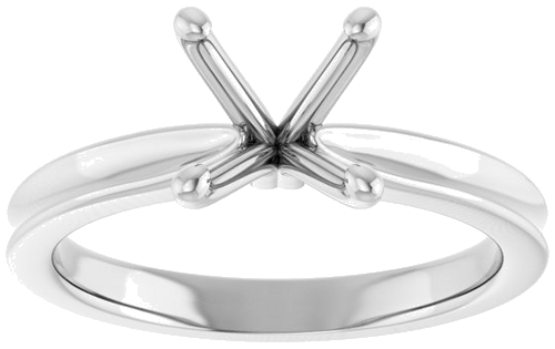 Sužadėtuvių Žiedas 14k white gold Round 7.4mm (3)
