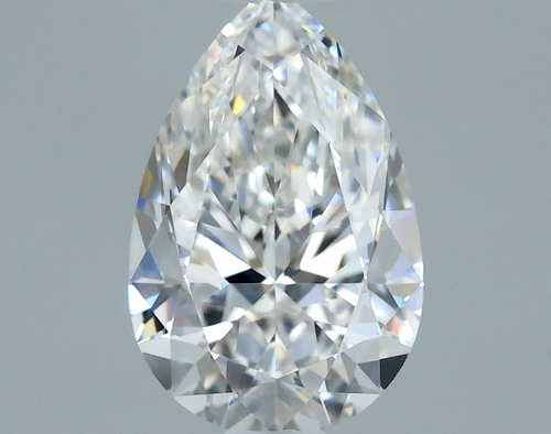 0.5 carat F-VVS2 Natūralus Pear Deimantas (1)