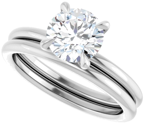 Sužadėtuvių Žiedas „Claw-Prong Solitaire“ 10k white gold Round 7mm (10)