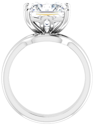 Sužadėtuvių Žiedas 14k white gold Square 9mm (7)