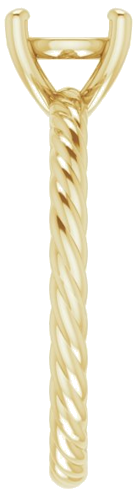 Sužadėtuvių Žiedas „Solitaire Rope“ 14k yellow gold Round 7mm (4)