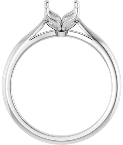 Sužadėtuvių Žiedas „Solitaire“ 14k white gold Emerald 8mm x 6mm (2)